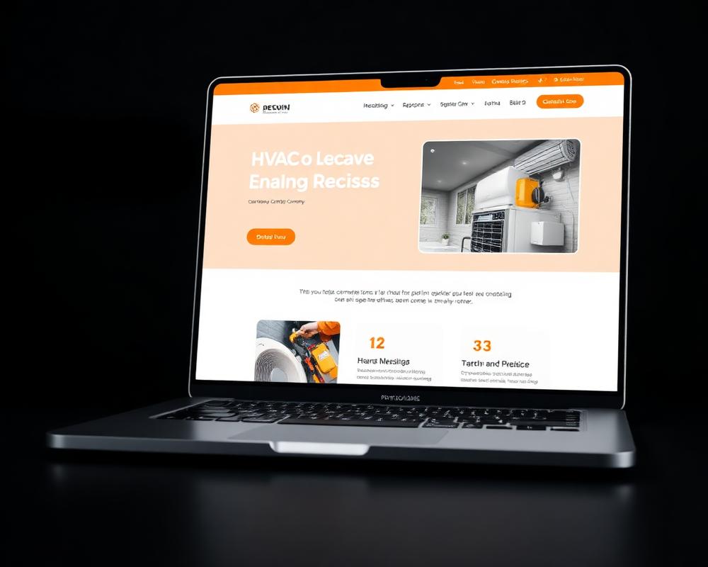HVAC Company website design example by DXT WEB DESIGN
